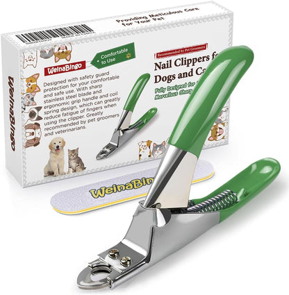 Dog Cat Pets Nail Clippers, Professional Pets Claw Trimmer with Free Nail File, Sharp Stainless