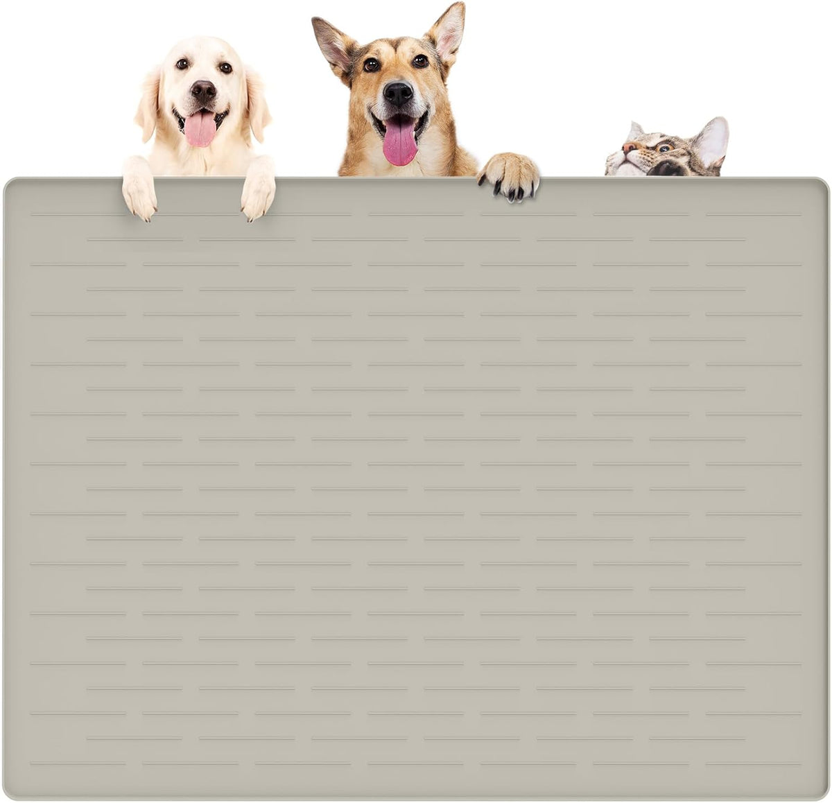 39.4"x29.5" Large Pet Food Mat, Silicone Dog Mats for Food and Water, Nonslip Pet Feeding Mats for