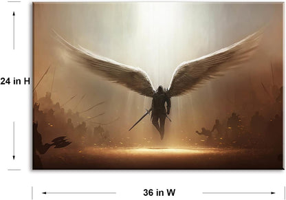 Fantasy Angel Stretched Canvas Wall Art for Living Room Bedroom Home Decoration,Abstract Anime