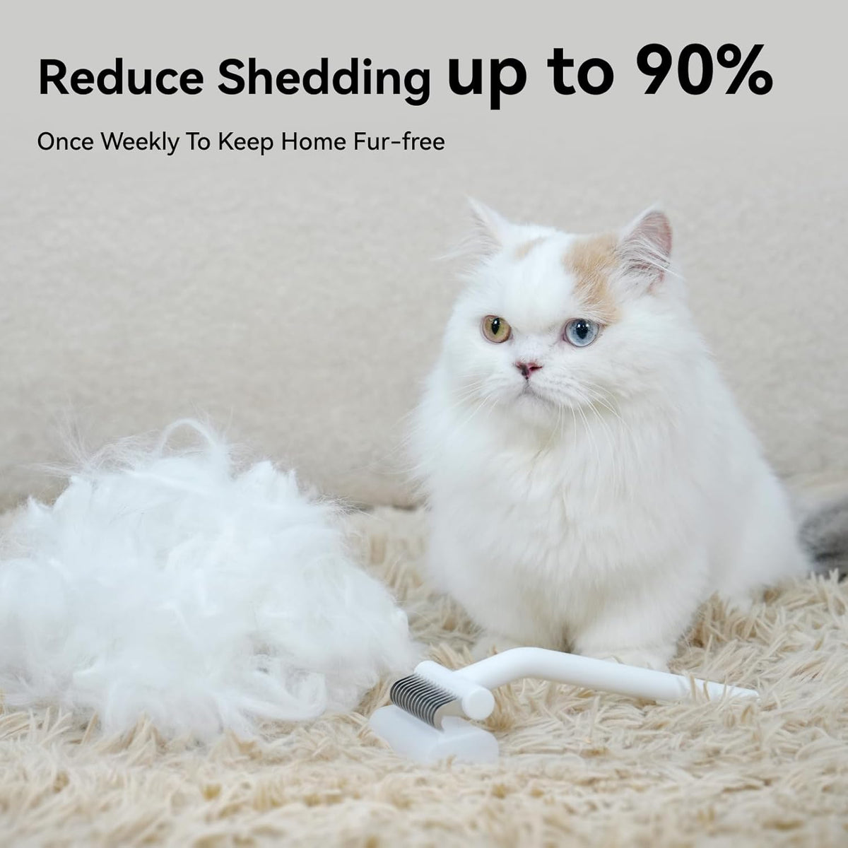 aumuca Undercoat Rake for Cats & Small/Medium Dogs – Deshedding Brush & Dematting Comb for