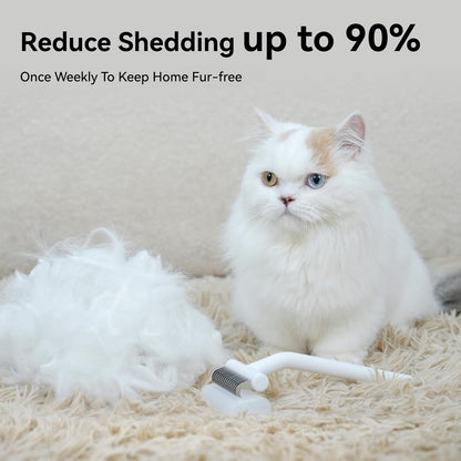 aumuca Undercoat Rake for Cats & Small/Medium Dogs – Deshedding Brush & Dematting Comb for