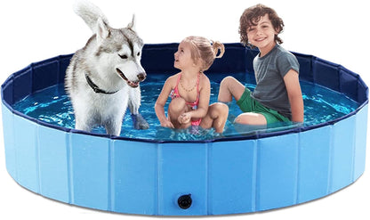Jasonwell Foldable Dog Pool Collapsible Hard Plastic Swimming Pool Portable Kiddie & Pet Pool