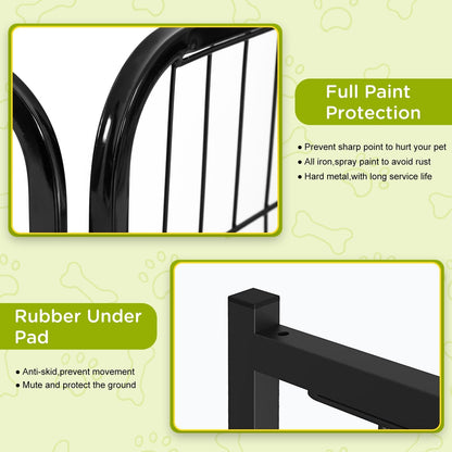 BestPet | Dog Playpen | 24 Inch, 6 Panels | Heavy Duty Metal Pet Exercise Pen | Indoor Outdoor