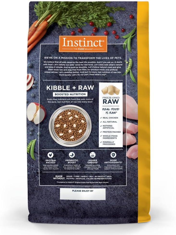 Instinct Raw Boost, Natural Dry Cat Food with Freeze Dried Pieces, High Protein, Grain Free Recipe