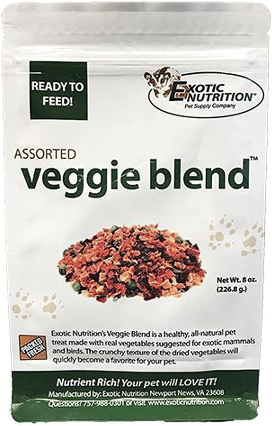 Veggie Blend - Healthy Natural Mixed Dried Vegetable Treat - Sweet Potatoes, Carrots, Peas - for