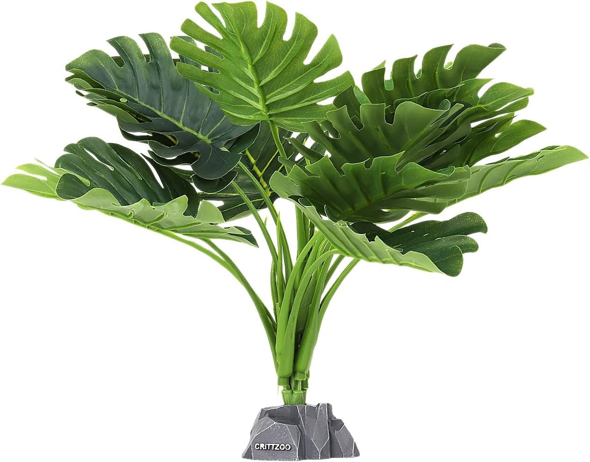 Reptile Fake Plants for Terrarium Decor, Snake Tank Accessories for Leopard Gecko Ball Python