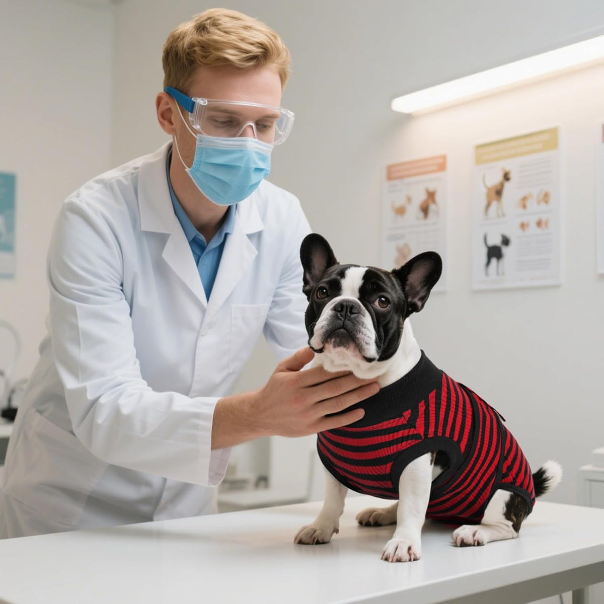 Kuoser Recovery Suit for Dogs Cats After Surgery, Professional Pet Recovery Shirt Dog Abdominal