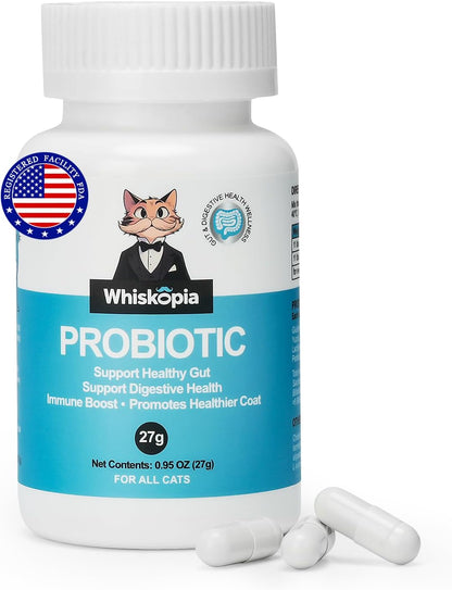 Probiotics for Cats - Cat Probiotic Supplement for Digestive & Gut Support, Diarrhea Relief