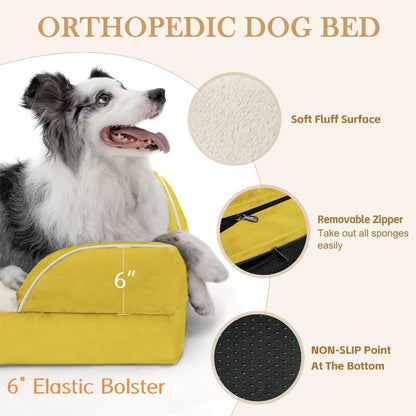 Comfort Expression XXL Dog Bed Orthopedic Foam, Waterproof Dog Beds for Oversized Dogs, Washable