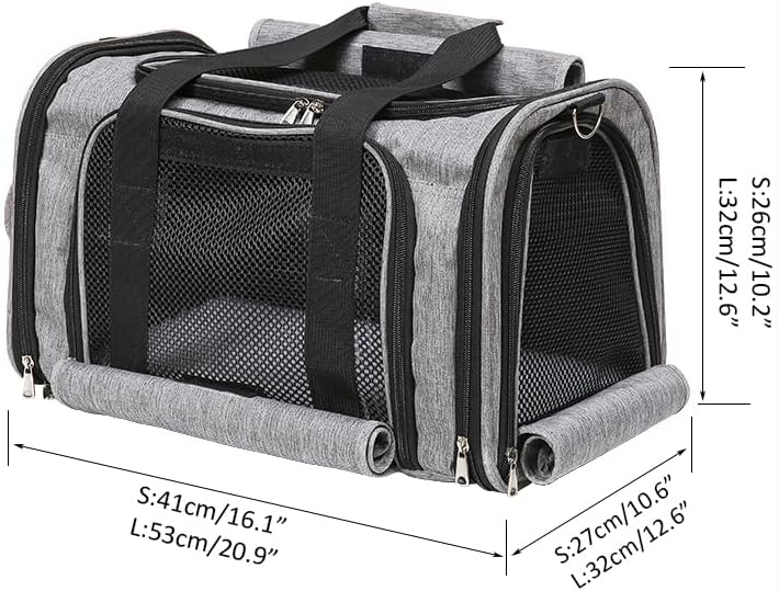 Pet Carrier Bag for Small Medium Cats Dogs Puppies up to 26 Lbs,Steel Frame Dog