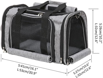 Pet Carrier Bag for Small Medium Cats Dogs Puppies up to 26 Lbs,Steel Frame Dog