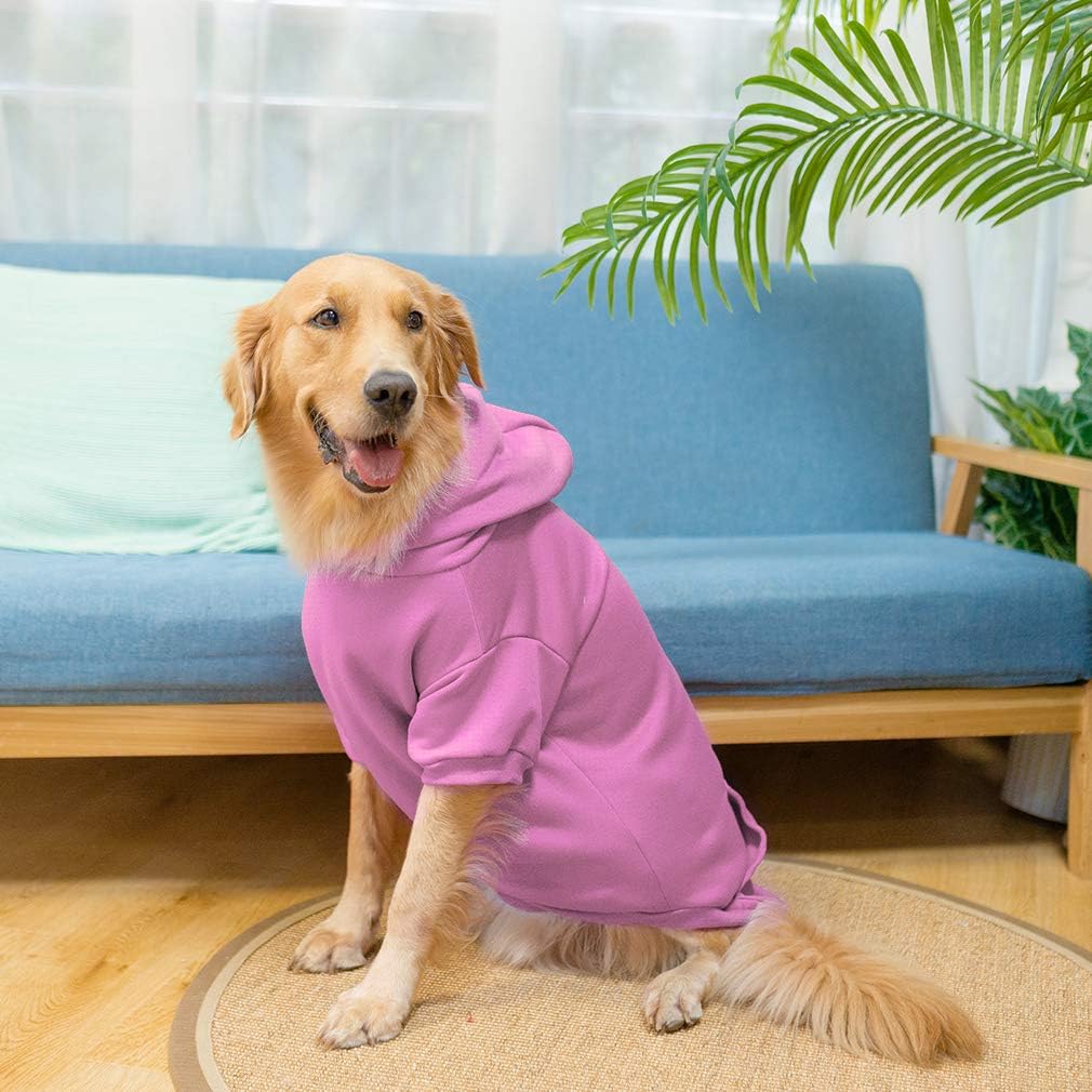 KOOLTAIL Basic Dog Hoodie - Soft and Warm Dog Hoodie Sweater with Leash Hole and Pocket, Dog Winter
