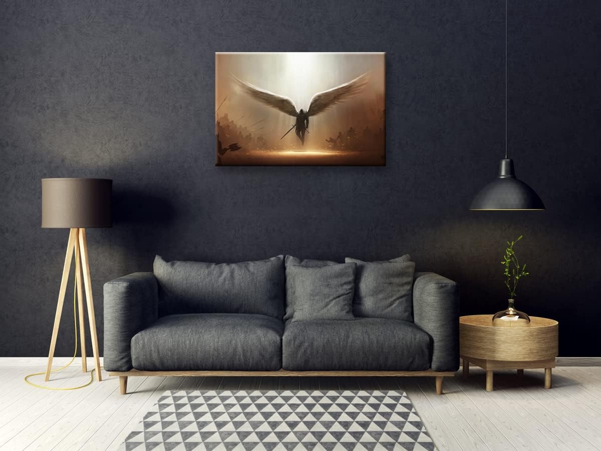 Fantasy Angel Stretched Canvas Wall Art for Living Room Bedroom Home Decoration,Abstract Anime