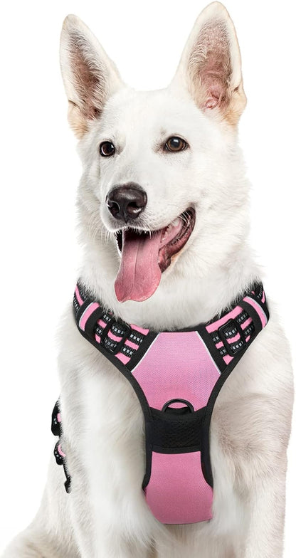 Eagloo Dog Harness Large Breed, No Pull Service Vest with Reflective Strips and Control Handle