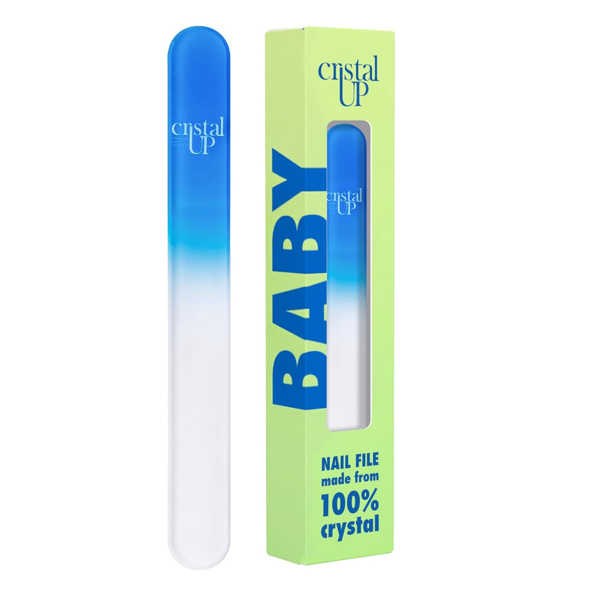 Crystal Baby Nail File 2 in, Gentle and Safe for Delicate Glass Nails File, Hygienic and Durable