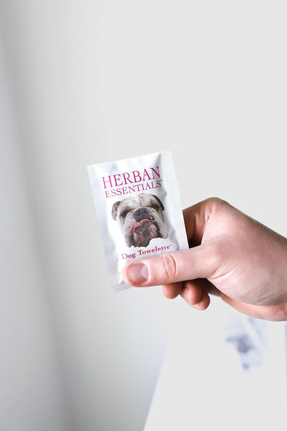 Herban Essentials - Dog Grooming Wipes for Dogs, Essential Oil Pet Wet Wipes for Cleaning