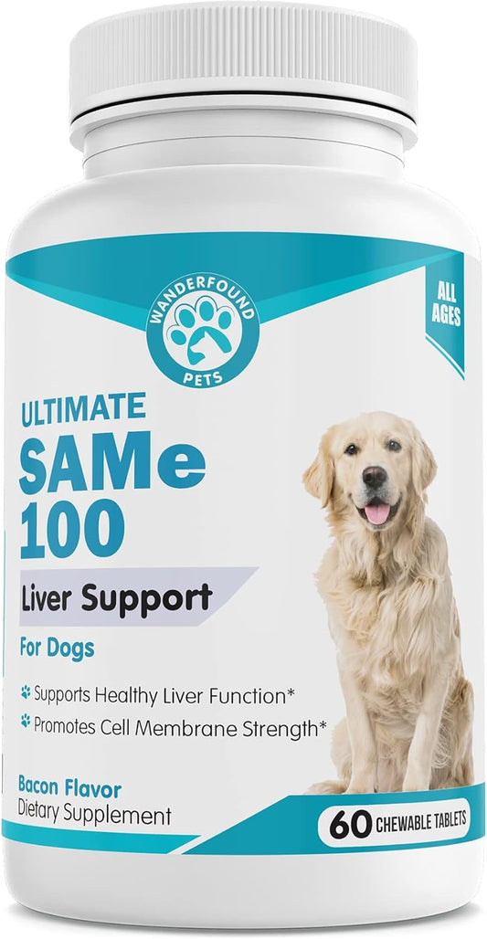Same 100, Liver Support for Dogs, SAM e Chewable Hepatic Support for Dogs, Promotes Cell Membrane