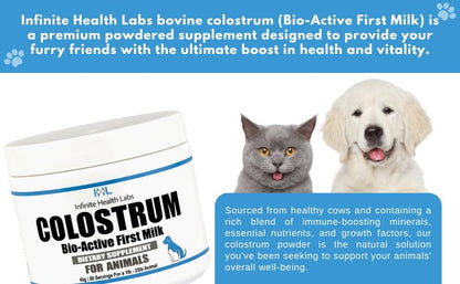 Bio-Active Bovine Colostrum for Dogs, Cats, Puppies, Kittens & Pets - Daily Colostrum Powder