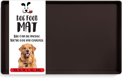 DogBuddy Dog Food Mat – Waterproof Dog Bowl Mat for Food and Water, Silicone Pet Feeding Mats for