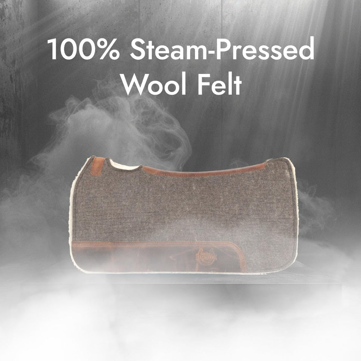 BLACK HOOF Steam Pressed Merino Wool Felt Contoured Pad with Heavy Saddle Grade 100% Woolen Fleece