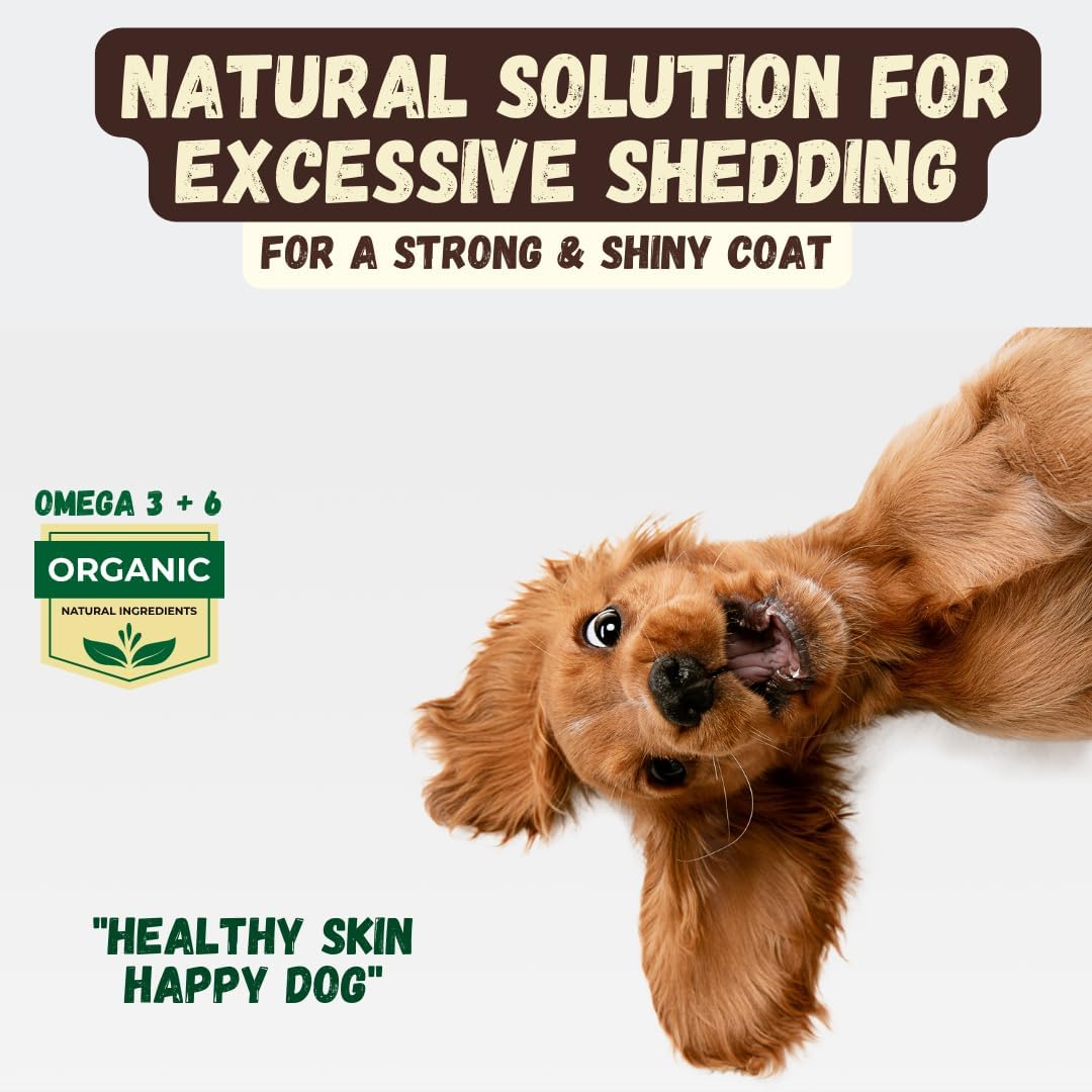 Deshedding Dog Shampoo Bar for Shedding Control, Natural Ingredients with Coconut Oil & Shea Butter