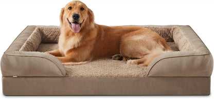 INVENHO Orthopedic Dog Beds Large Sized, XL Washable Dog Sofa with Egg-Crate Foam, Waterproof