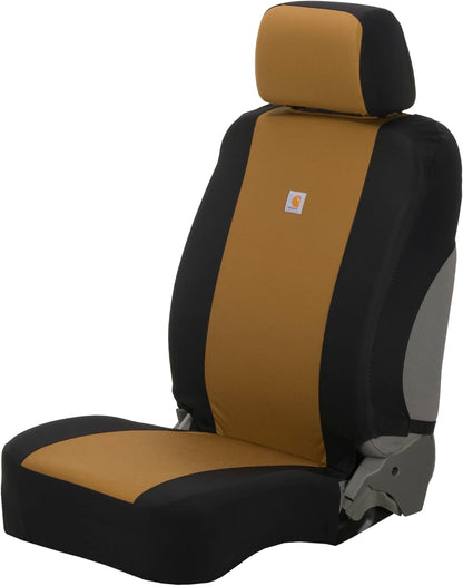 Carhartt Universal Nylon Duck Canvas Fitted Bucket Seat Cover, Durable Seat Protection with Rain