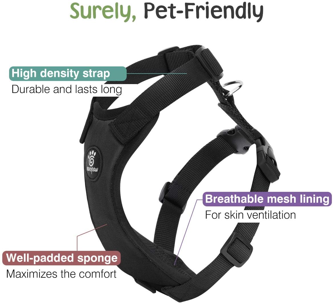 Dog Seat Belt, Safety Vest Dog Car Harness with Adjustable Buckle Dog Seat Belt for Vehicle Nylon