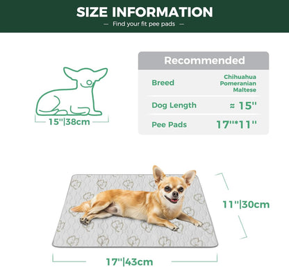 FXW Washable Pee Pads for Dogs, Puppy Pads with Super Absorbent, Specifically Designed for 18inch