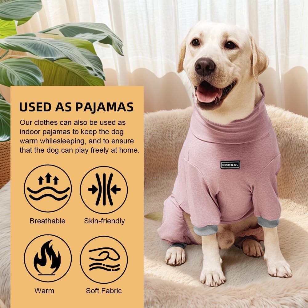 Dog Pyjamas PJS Sweater Clothes and Home Clothing Suitable for Medium to Large Breeds of Dogs, Dog
