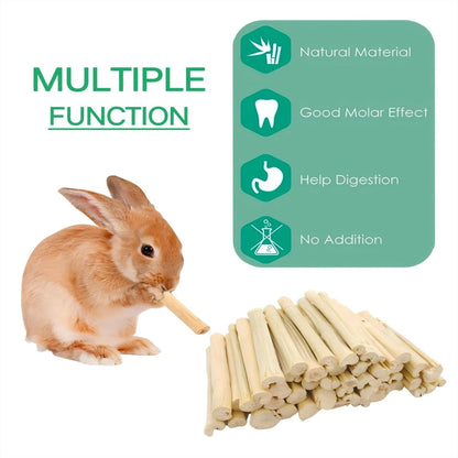 300g Snacks Sweet Bamboo Chew Toy for Rabbits Chew Sticks for Hamster Chinchilla Guinea Pig,Molar