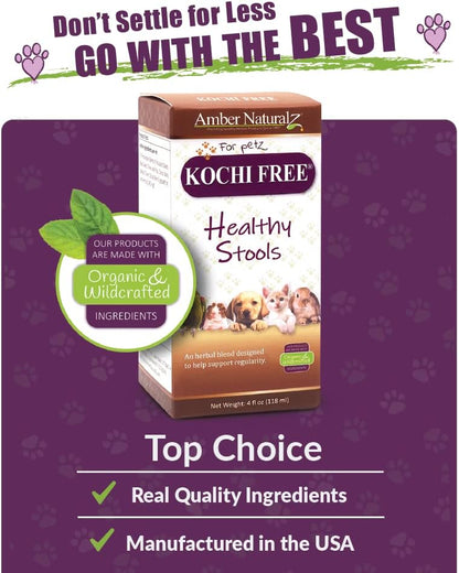 Amber NaturalZ Kochi Free Herbal Supplement for Dogs, Cats, Birds, Rabbits, and Guinea Pigs |