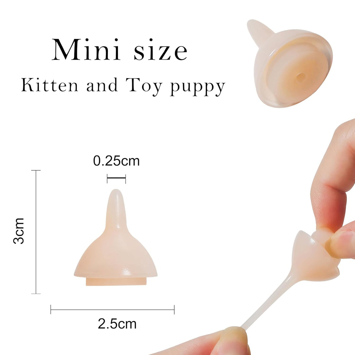 Silicone Feeding Nipples and Syringes for Newborn Kittens, Puppies, Small Animals, Rabbits Dongdong