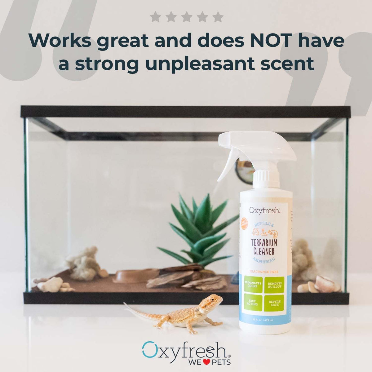 Oxyfresh Premium Terrarium Cleaner – Professional Amphibian and Reptile Terrarium Smell Eliminator