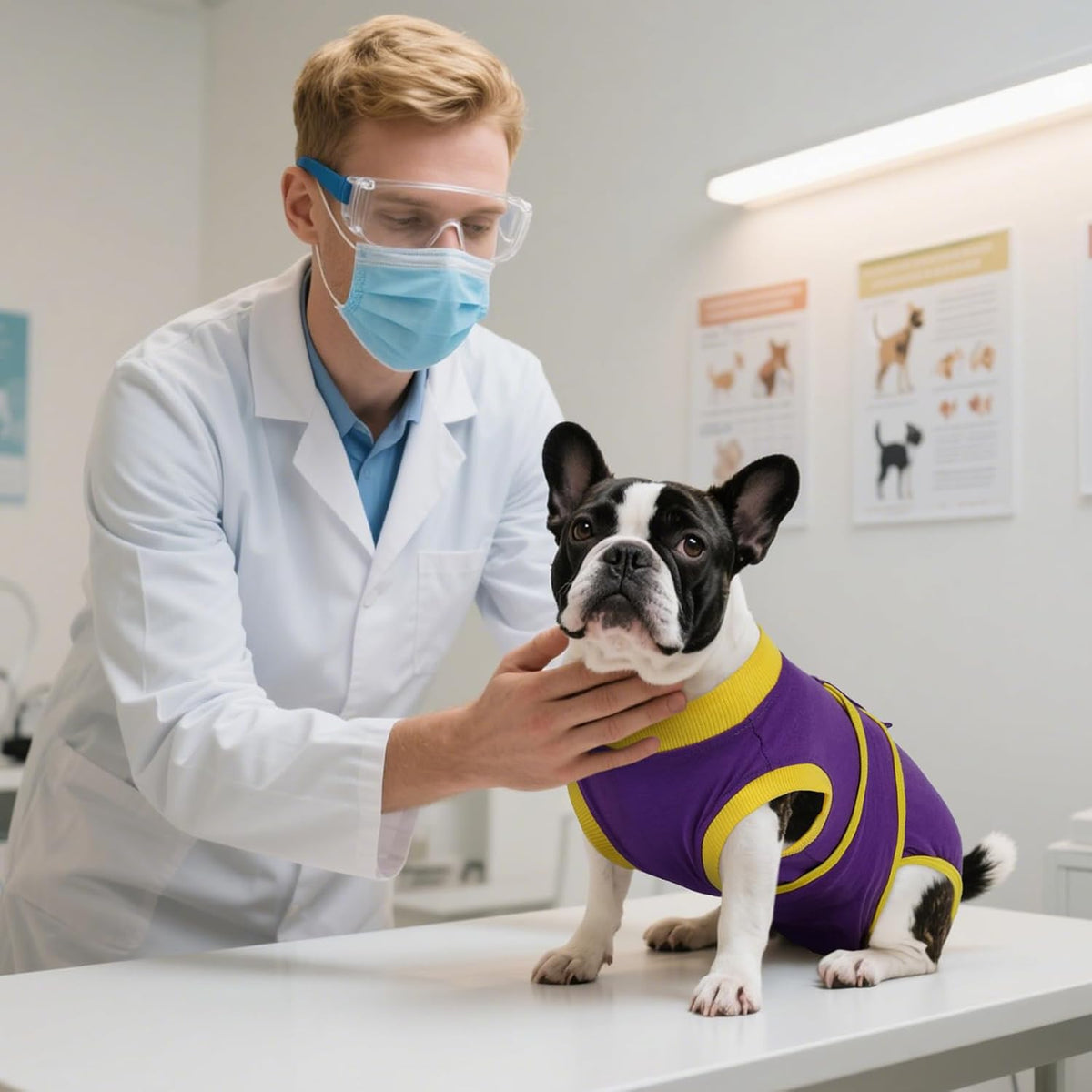 Kuoser Recovery Suit for Dogs Cats After Surgery, Professional Pet Recovery Shirt Dog Abdominal