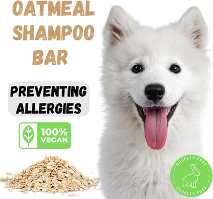 KELEBS 3 Bars - Whitening Dog Shampoo Bar with Charcoal – White Dog Shampoo with Natural