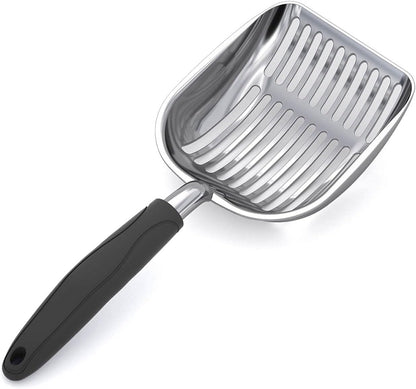WePet Cat Litter Scoop, Aluminum Alloy Sifter, Kitty Metal Scooper, Deep Shovel, Long Handle, Poop