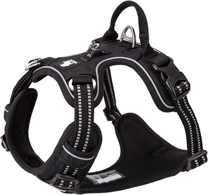 TRUE LOVE Dog Harness No Pull Nylon Reflective Pet Harness Adjustable Comfortable Control Step-in