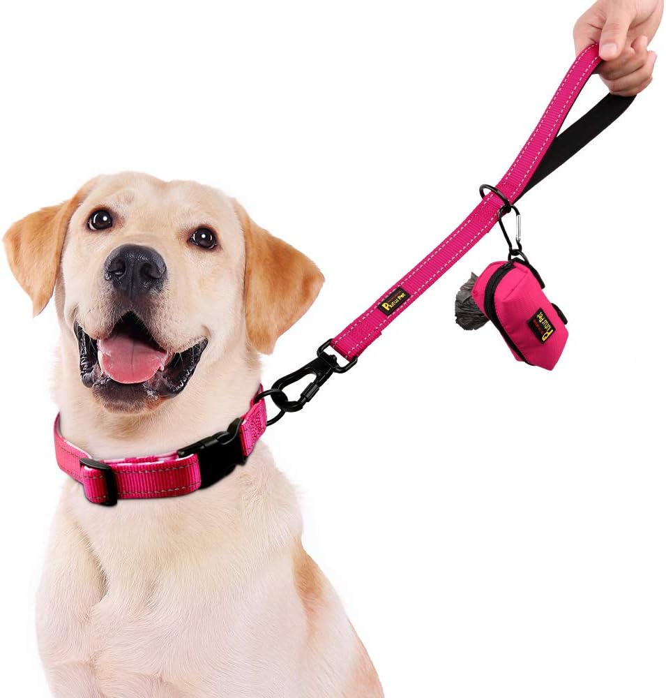 PLUTUS PET Short Training Dog Leash with Padded Handle for Medium Large Big Dogs,18 Inch Heavy Duty