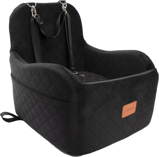 Dog Booster Car Seat for Small/Medium Dogs Up to 35lbs,Elevated Cushion Fits in Front/Back