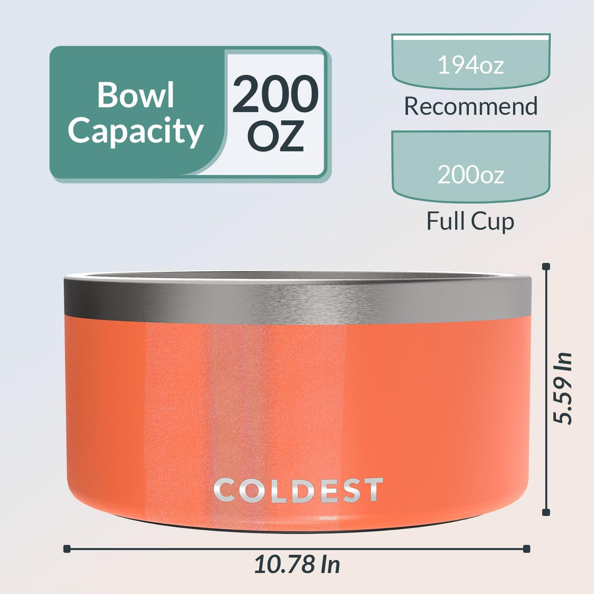 Coldest Dog Bowl - Anti Rust Metal, Non Slip, 3 Layers Insulated Stainless Steel Dog Bowls - Spill