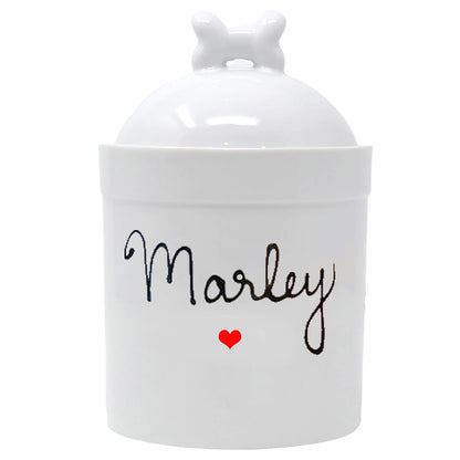 Airtight Pet Treat Container | Dog Cookie Jar Personalized with Name | Small Dog Treat Jar |