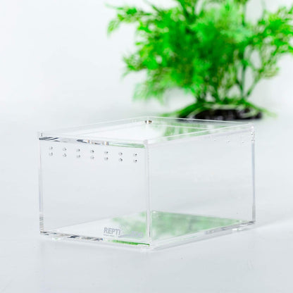 REPTI ZOO Magnetic Acrylic Case 4.1"x3.3"x2.5" Nano Enclosure Reptile Breeding Box Terrarium Cage