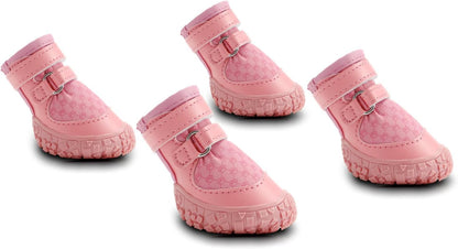 Dog Shoes for Small Dogs, Double Binding Straps Puppy Boots & Paw Protectors for Summer Hot