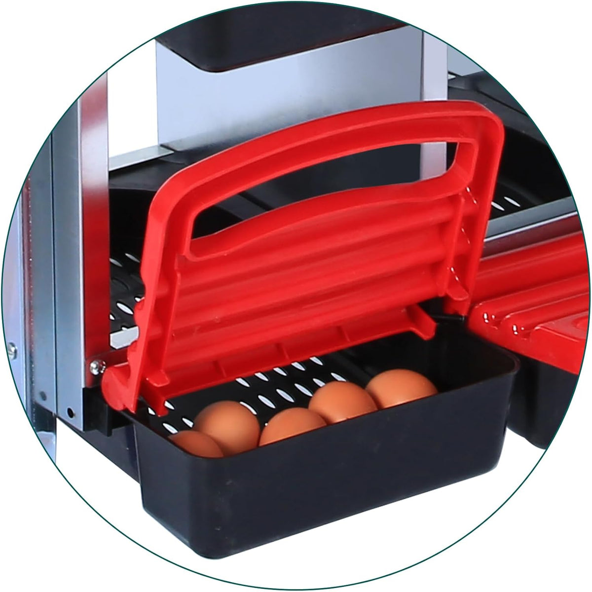 Chicken Nesting Box, 8 Hole 2 Layer Hen Nest Boxes with Legs, Roll Away Eggs Laying Boxes,Cleanable