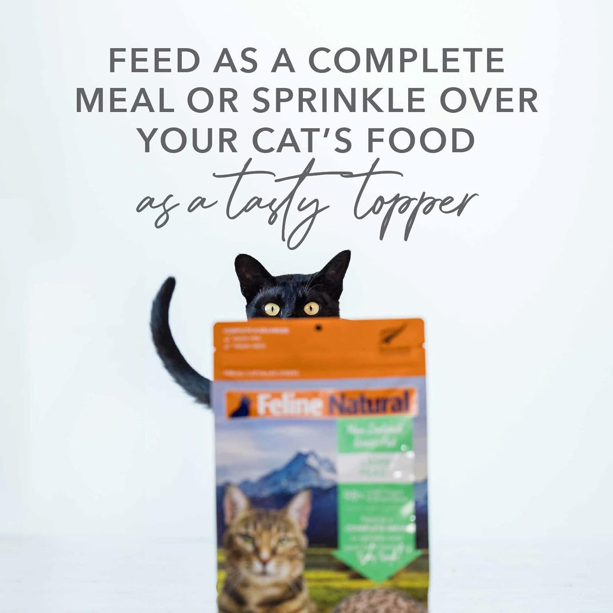 Feline Natural High Protein Dry Cat Food, Freeze-Dried Diet with 98% Meat, Organs & Seafood, No