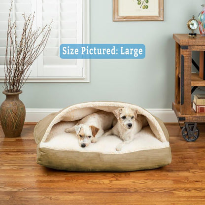 Snoozer Rectangle Cozy Cave Dog Bed - Indoor Dog Bed with Cover Cave, Covered Calming Burrow for