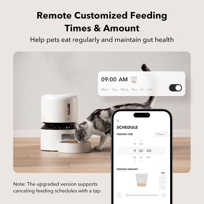 PETLIBRO Automatic Cat Feeder, 5G WiFi Automatic Pet Feeder with Freshness Preservation, 3L Timed