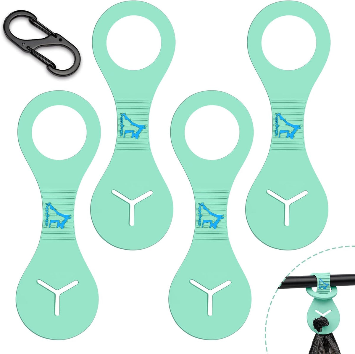PuppyDoggy Dog Poop Bag Holder for Leash Waste Bag Carrier Dog Poop Bag Dispenser for Walking