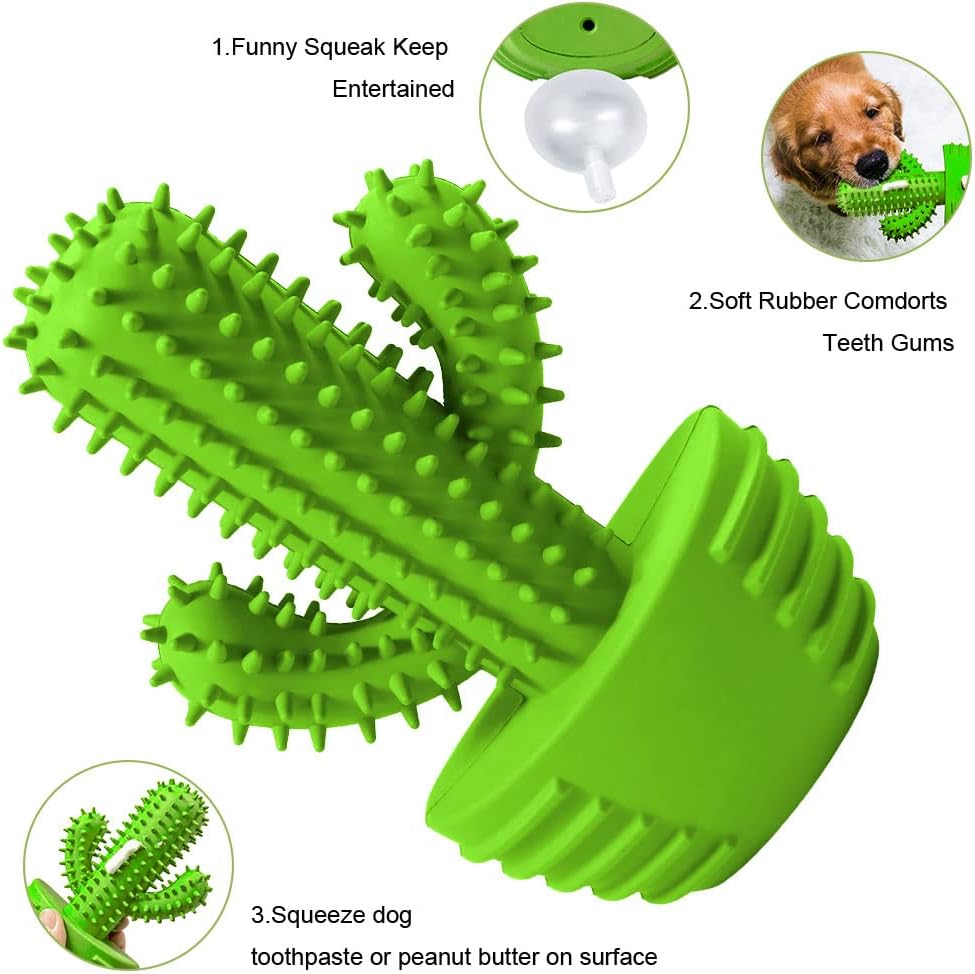 Dog Chew Toys, Toothbrush Stick Teeth Cleaning Brush Dental for Small Medium Large Dog, Rubber